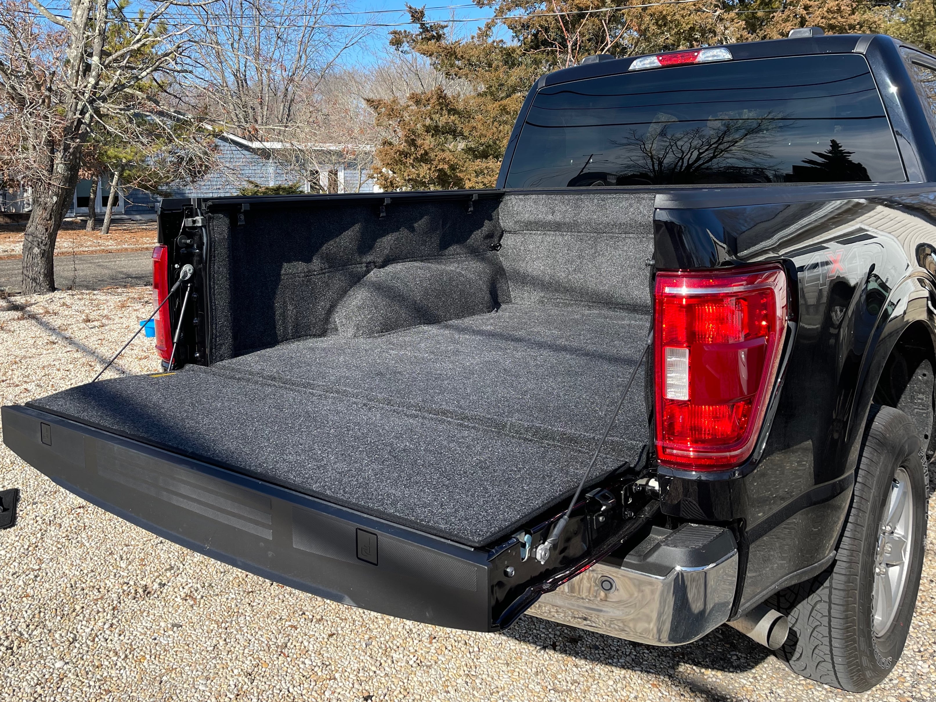 BedRug truck bed liner installed in an F-150 pickup truck bed