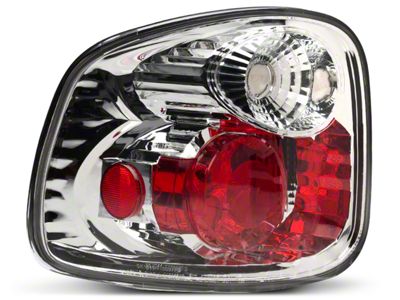 Raxiom Axial Series Euro Tail Lights; Chrome Housing; Clear Lens (97-00 F-150 Flareside)