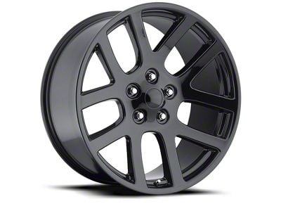 SRT-10 Style Gloss Black 5-Lug Wheel; 20x9; 25mm Offset (02-08 RAM 1500, Excluding Mega Cab)
