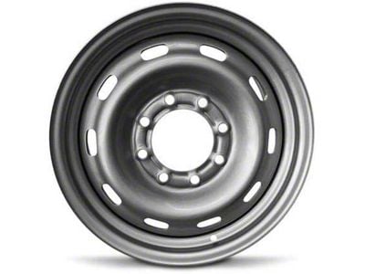 10-Slot Replica Steel Silver 8-Lug Wheel; 17x7.5; 45mm Offset (03-09 RAM 3500 SRW)