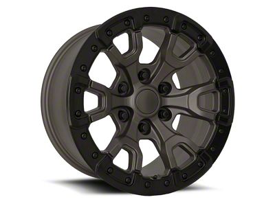 Raptor Replica Satin Bronze with Satin Black Ring 6-Lug Wheel; 17x9; 18mm Offset (04-08 F-150)