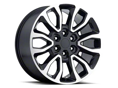 Raptor Style Gloss Black Machined 6-Lug Wheel; 20x9; 30mm Offset (04-08 F-150)