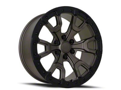 Raptor Style Satin Black with Gray Ring 6-Lug Wheel; 20x9; 20mm Offset (04-08 F-150)
