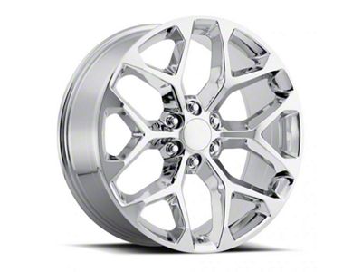 2014 Snowflake Replica Chrome 6-Lug Wheel; 24x10; 30mm Offset (07-13 Sierra 1500)