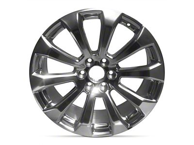 10-Spoke Replica Aluminum Polished 6-Lug Wheel; 22x9; 28mm Offset (07-13 Sierra 1500)