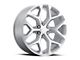 Chevy Snowflake Replica Silver Machined 6-Lug Wheel; 22x9; 24mm Offset (07-13 Sierra 1500)