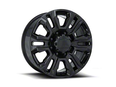 Denali 2500 Replica Gloss Black 8-Lug Wheel; 20x8.5; 47mm Offset (11-14 Sierra 2500 HD)