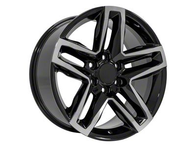 CV34B Black Machined 6-Lug Wheel; 20x9; 26mm Offset (07-13 Silverado 1500)