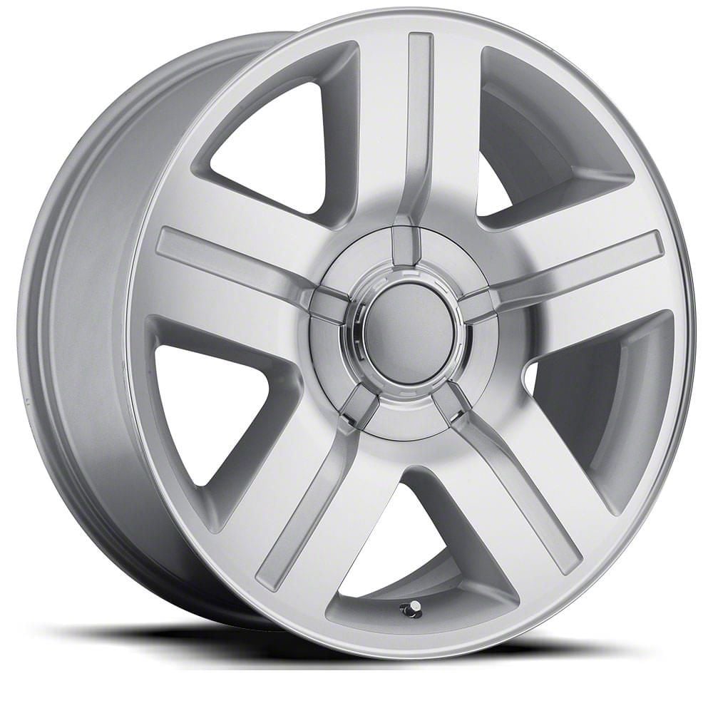 Silverado 1500 Texas Silverado Replica Silver Machine Face 6-Lug Wheel ...
