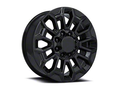 High Country Style Gloss Black 8-Lug Wheel; 22x8.5; 44mm Offset (11-14 Silverado 2500 HD)