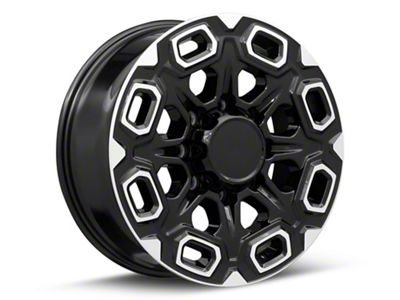 CV64B Black Machined 8-Lug Wheel; 20x8.5; 47mm Offset (11-14 Silverado 3500 HD SRW)