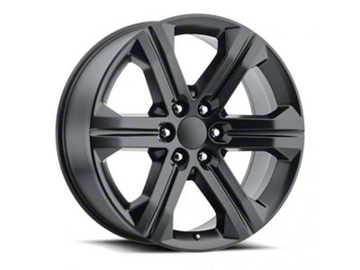 2018 Sierra Replica Satin Black 6-Lug Wheel; 22x9; 24mm Offset (07-14 Tahoe)