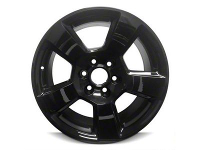 5-Spoke Replica Aluminum Gloss Black 6-Lug Wheel; 20x9; 27mm Offset (07-14 Tahoe)