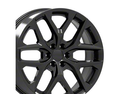 CV62 Gloss Black 6-Lug Wheel; 24x10; 28mm Offset (07-14 Tahoe)