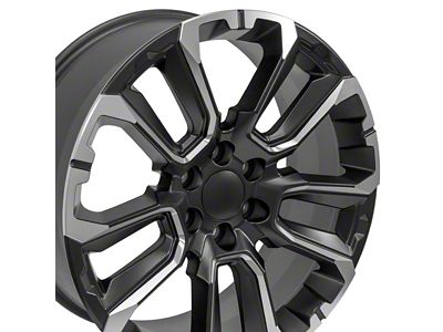 CV68 Satin Black Milled 6-Lug Wheel; 22x9; 28mm Offset (07-14 Tahoe)