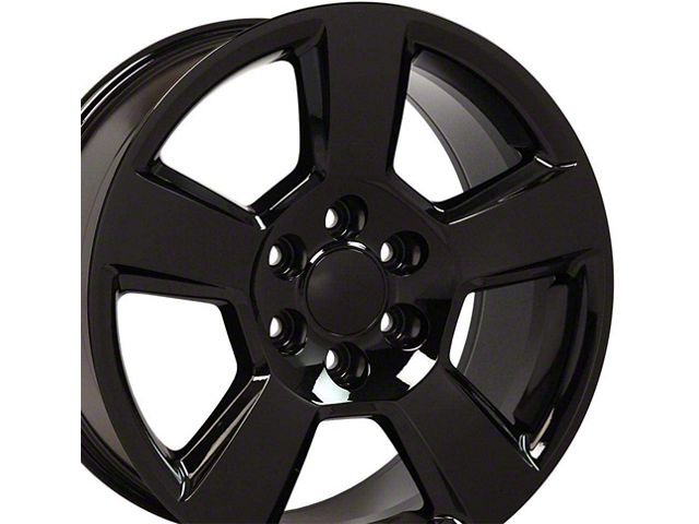 CV76 Gloss Black 6-Lug Wheel; 20x9; 27mm Offset (07-14 Tahoe)