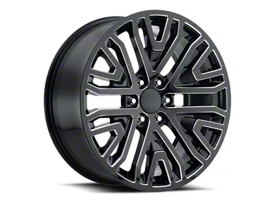 Mesh Replica Gloss Black Ball Milled 6-Lug Wheel; 22x9; 28mm Offset (07-14 Tahoe)