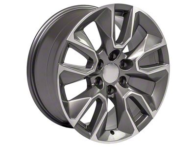 RST Style Gunmetal Machined 6-Lug Wheel; 20x9; 28mm Offset (07-14 Tahoe)