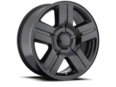 Texas Silverado Replica Gloss Black 6-Lug Wheel; 24x10; 31mm Offset (07-14 Tahoe)