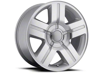Texas Silverado Replica Silver Machine Face 6-Lug Wheel; 20x8.5; 30mm Offset (07-14 Tahoe)