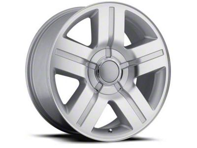 Texas Silverado Replica Silver Machined 6-Lug Wheel; 22x9; 31mm Offset (07-14 Tahoe)