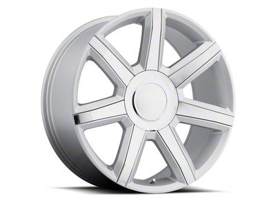 Escalade Luxury Replica Silver Gloss 6-Lug Wheel; 22x9; 24mm Offset (07-14 Yukon)