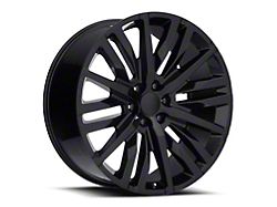 GM Split 6-Spoke Replica Gloss Black 6-Lug Wheel; 24x10; 31mm Offset (07-14 Yukon)