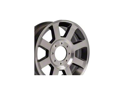 OE 8-Spoke Style Satin Black Machined 8-Lug Wheel; 20x8; 40mm Offset (08-10 F-250 Super Duty)