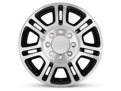 Double 7-Spoke Replica Aluminum Black 8-Lug Wheel; 20x8; 40mm Offset (08-10 F-350 Super Duty SRW)