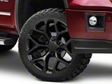 Chevy Snowflake Replica Gloss Black 6-Lug Wheel; 22x9; 31mm Offset (14-18 Sierra 1500)
