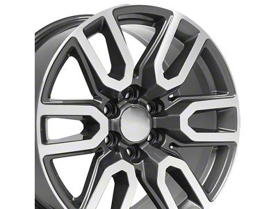 CV36 Gunmetal Machined 6-Lug Wheel; 20x9; 24mm Offset (14-18 Sierra 1500)