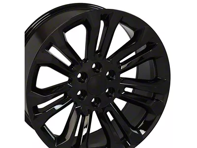 CV43 Black 6-Lug Wheel; 22x9; 24mm Offset (14-18 Sierra 1500)