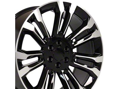 CV43 Machined 6-Lug Wheel; 24x10; 24mm Offset (14-18 Sierra 1500)