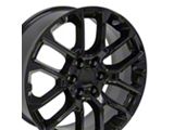 CV67 Black 6-Lug Wheel; 22x9; 28mm Offset (14-18 Sierra 1500)