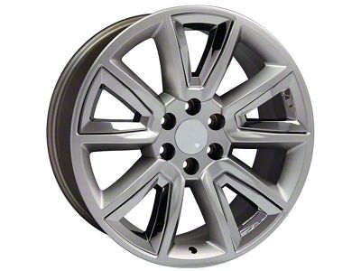 CV73 Hyper with Chrome 6-Lug Wheel; 22x9; 24mm Offset (14-18 Sierra 1500)