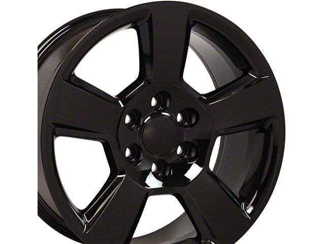 CV76 Gloss Black 6-Lug Wheel; 20x9; 27mm Offset (14-18 Sierra 1500)