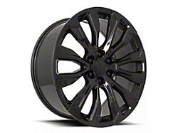 Denali 12-Spoke Replica Gloss Black 6-Lug Wheel; 22x9; 28mm Offset (14-18 Sierra 1500)