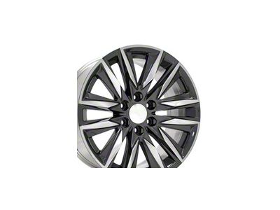 CA91 Gunmetal with Polished Face 6-Lug Wheel; 20x9; 28mm Offset (14-18 Silverado 1500)