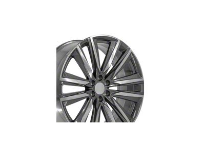 CA91 Gunmetal with Polished Face 6-Lug Wheel; 26x10; 28mm Offset (14-18 Silverado 1500)