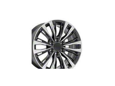 CA93 Gunmetal with Polished Face 6-Lug Wheel; 20x9; 28mm Offset (14-18 Silverado 1500)
