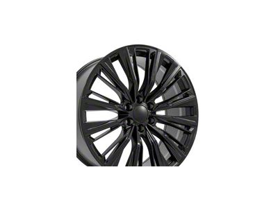 CA93 Satin Black 6-Lug Wheel; 24x10; 28mm Offset (14-18 Silverado 1500)