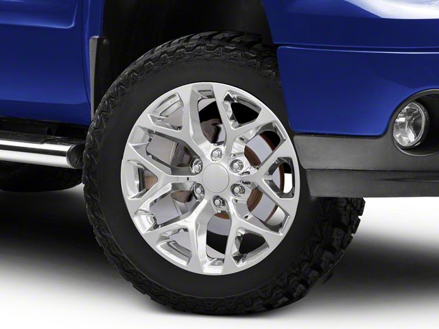 Chevy Snowflake Rim Size Silverado 1500 Chevy Snowflake Replica Chrome 6-Lug Wheel; 20x9; 27mm ...