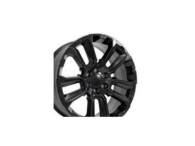 CV68 Satin Black 6-Lug Wheel; 22x9; 28mm Offset (14-18 Silverado 1500)