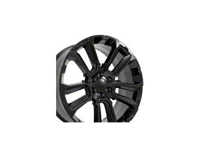 CV68 Satin Black 6-Lug Wheel; 24x10; 28mm Offset (14-18 Silverado 1500)