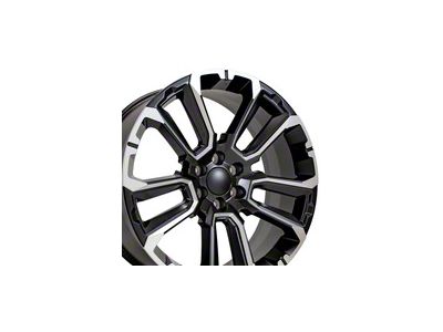 CV68 Satin Black Milled 6-Lug Wheel; 24x10; 28mm Offset (14-18 Silverado 1500)