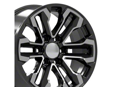 CV69 Gloss Black 6-Lug Wheel; 18x8.5; 26mm Offset (14-18 Silverado 1500)