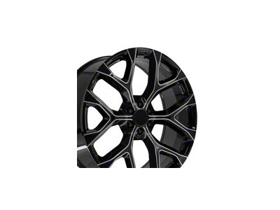 CV98B Black Milled 6-Lug Wheel; 26x10; 24mm Offset (14-18 Silverado 1500)