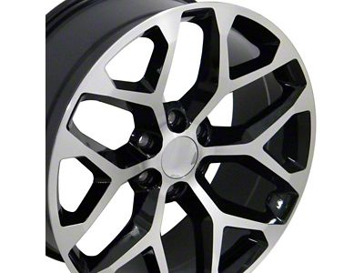 CV98B Black Milled 6-Lug Wheel; 20x9; 27mm Offset (14-18 Silverado 1500)