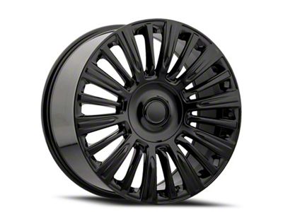 Escalade Platinum Replica Gloss Black 6-Lug Wheel; 22x9; 28mm Offset (14-18 Silverado 1500)
