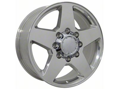 Silverado Style Polished 8-Lug Wheel; 20x8.5; 44mm Offset (15-19 Silverado 2500 HD)